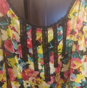 Betsey Johnson women's floral spaghetti strap dress